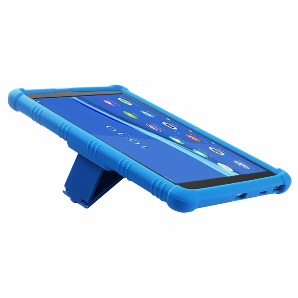 For Lenovo Tab M8 (FHD) TB-8505 / TB-8705 Kickstand Silicone Tablet Case Anti-Slip Kids Friendly Shockproof Soft Cover - Rose - Image 5