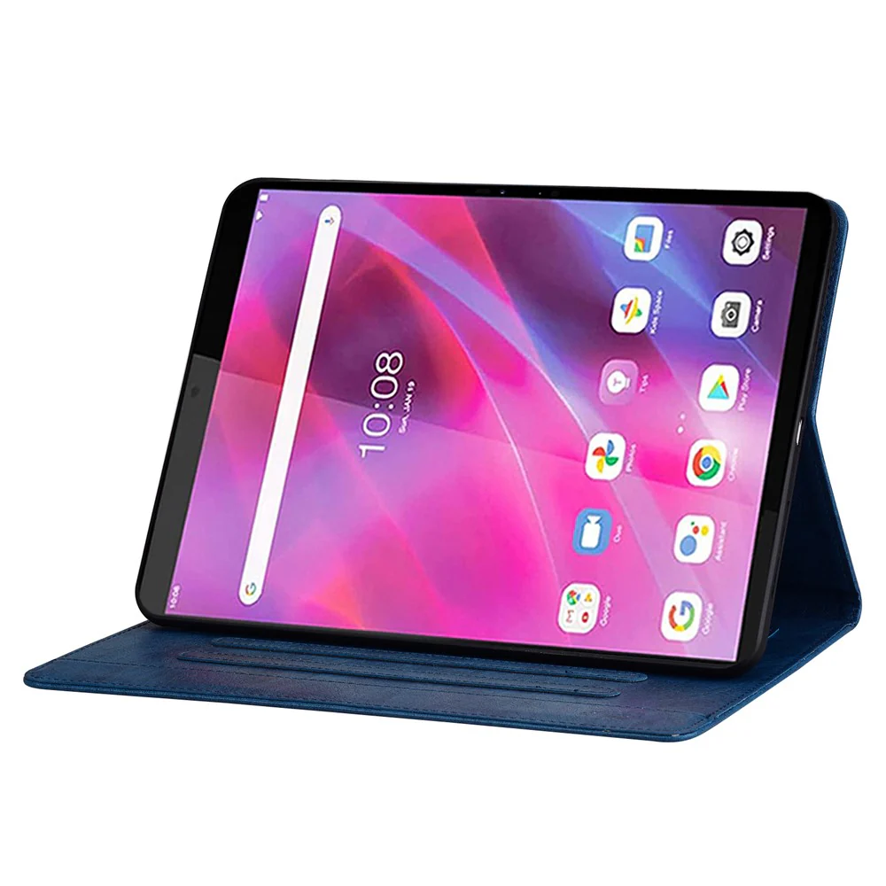 For Lenovo Tab M8 (HD) / M8 (FHD) / M8 (3rd Gen) Stand Case PU Leather Tablet Cover with Card Holder - Blue - Image 5