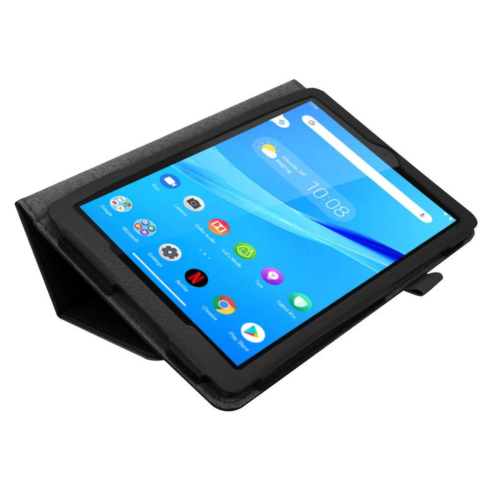 For Lenovo Tab M8/Tab M8 (2nd Gen) Litchi Texture Leather Case Tablet Cover - Black - Image 2