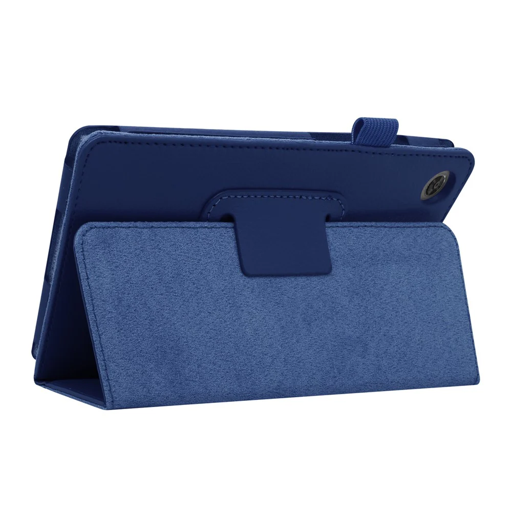 For Lenovo Tab M8/Tab M8 (2nd Gen) Litchi Texture Leather Case Tablet Cover - Dark Blue - Image 4