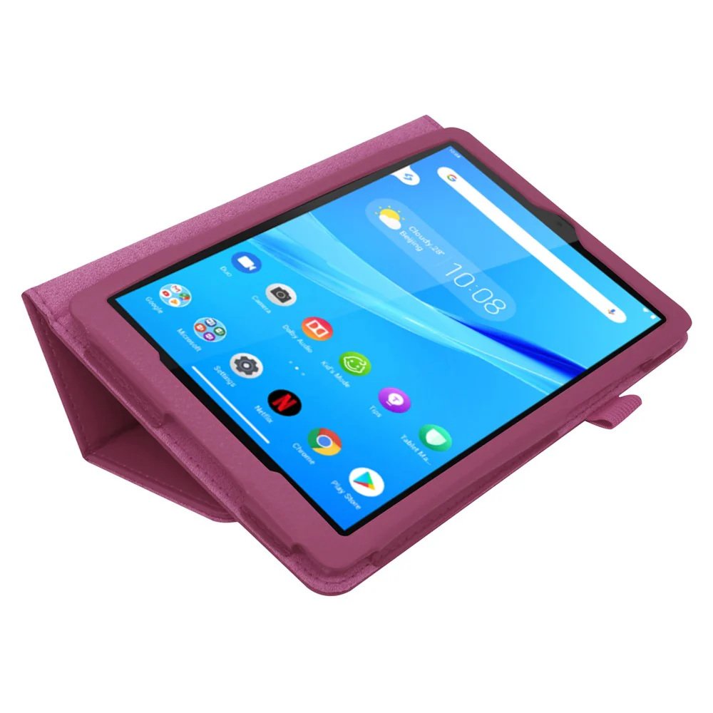 For Lenovo Tab M8/Tab M8 (2nd Gen) Litchi Texture Leather Case Tablet Cover - Purple - Image 2