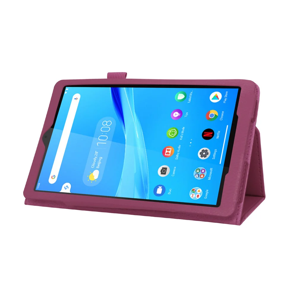 For Lenovo Tab M8/Tab M8 (2nd Gen) Litchi Texture Leather Case Tablet Cover - Purple - Image 3