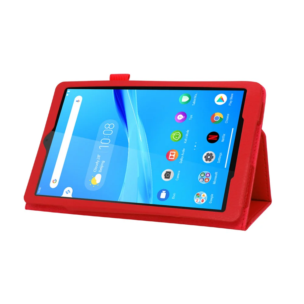 For Lenovo Tab M8/Tab M8 (2nd Gen) Litchi Texture Leather Case Tablet Cover - Red - Image 3