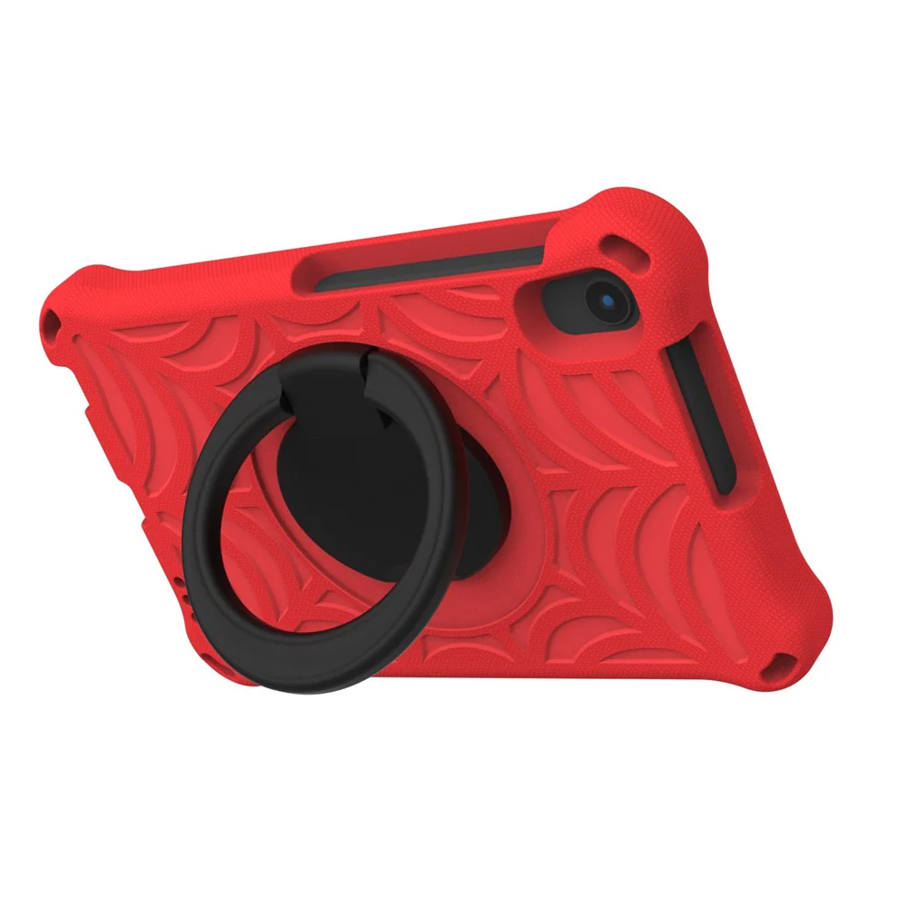 For Lenovo Tab M8 TB-8505/TB-8705/TB-8506 (2021) Shockproof EVA Case Anti-Scratch Protective Cover Kickstand Tablet Case with Shoulder Strap - Red - Image 2
