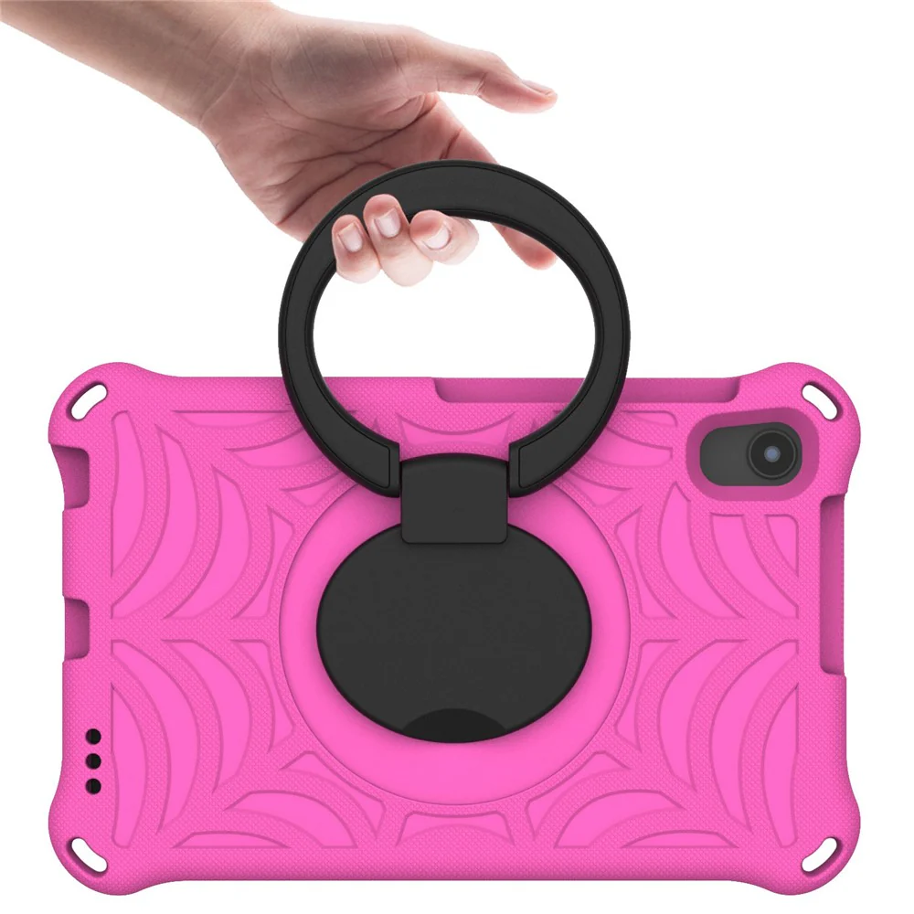 For Lenovo Tab M8 TB-8505/TB-8705/TB-8506 (2021) Shockproof EVA Case Anti-Scratch Protective Cover Kickstand Tablet Case with Shoulder Strap - Rose - Image 3