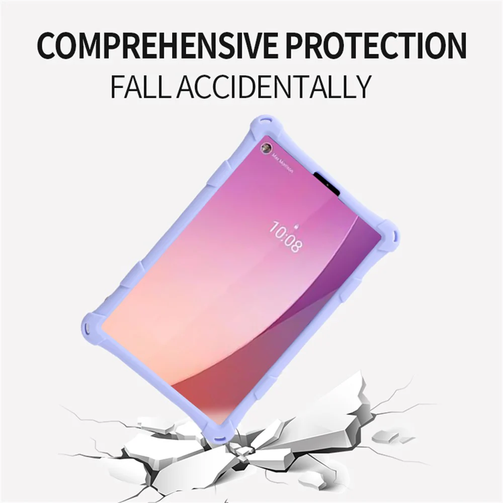 For Lenovo Tab M9 310FU Kickstand Tablet Silicone Case Retro Texture Anti-drop Tablet Cover - Red - Image 7