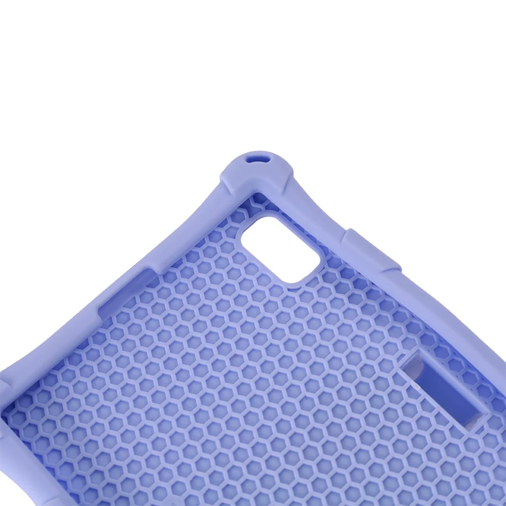 For Lenovo Tab M9 310FU Retro Texture Tablet Silicone Case Kickstand Tablet Cover with Lanyard - Blue - Image 4