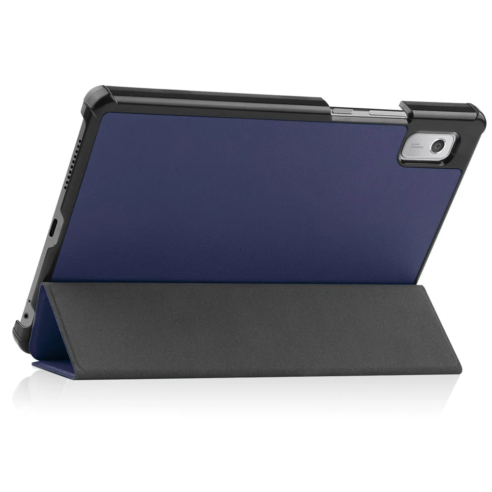 For Lenovo Tab M9 Anti-scratch PU Leather Tablet Case Tri-fold Stand Protective Cover - Blue - Image 5