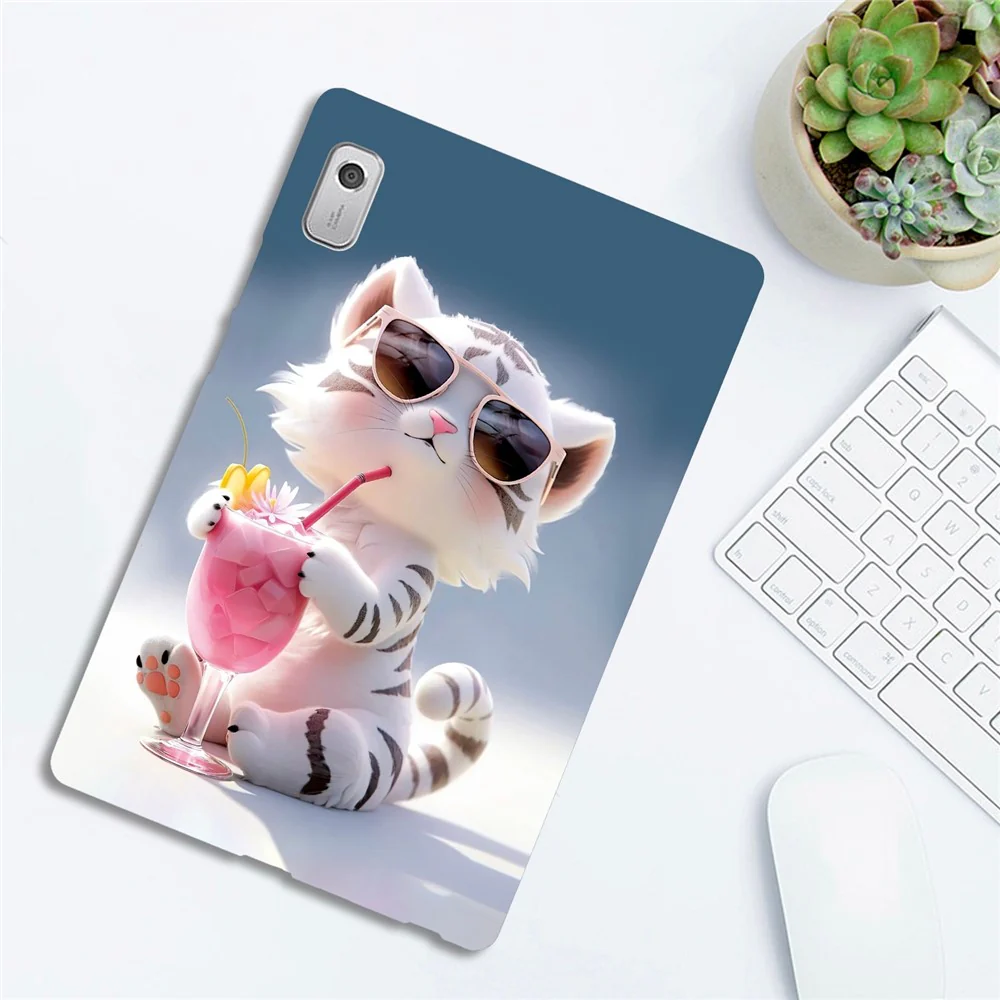 For Lenovo Tab M9 Case Pattern Printing Slim Soft TPU Tablet Cover - Cartoon Tiger - Image 4