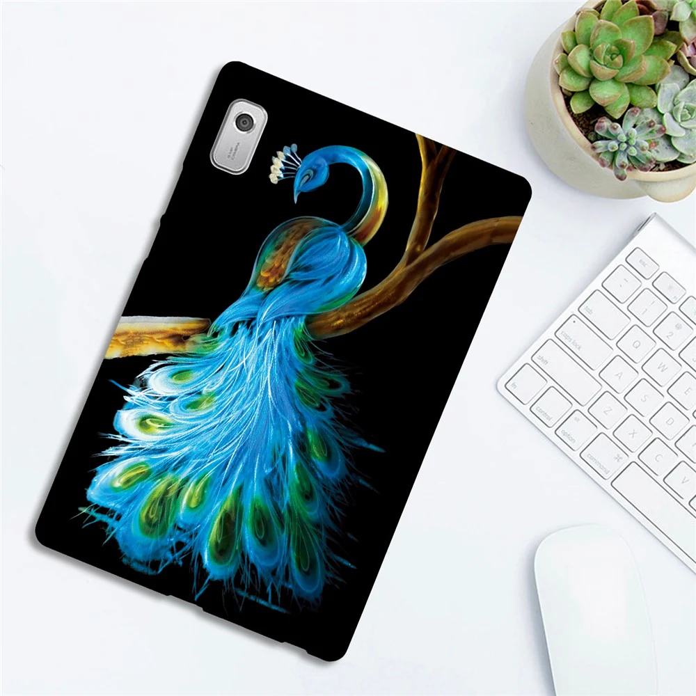 For Lenovo Tab M9 Case Pattern Printing Slim Soft TPU Tablet Cover - Peacock - Image 4