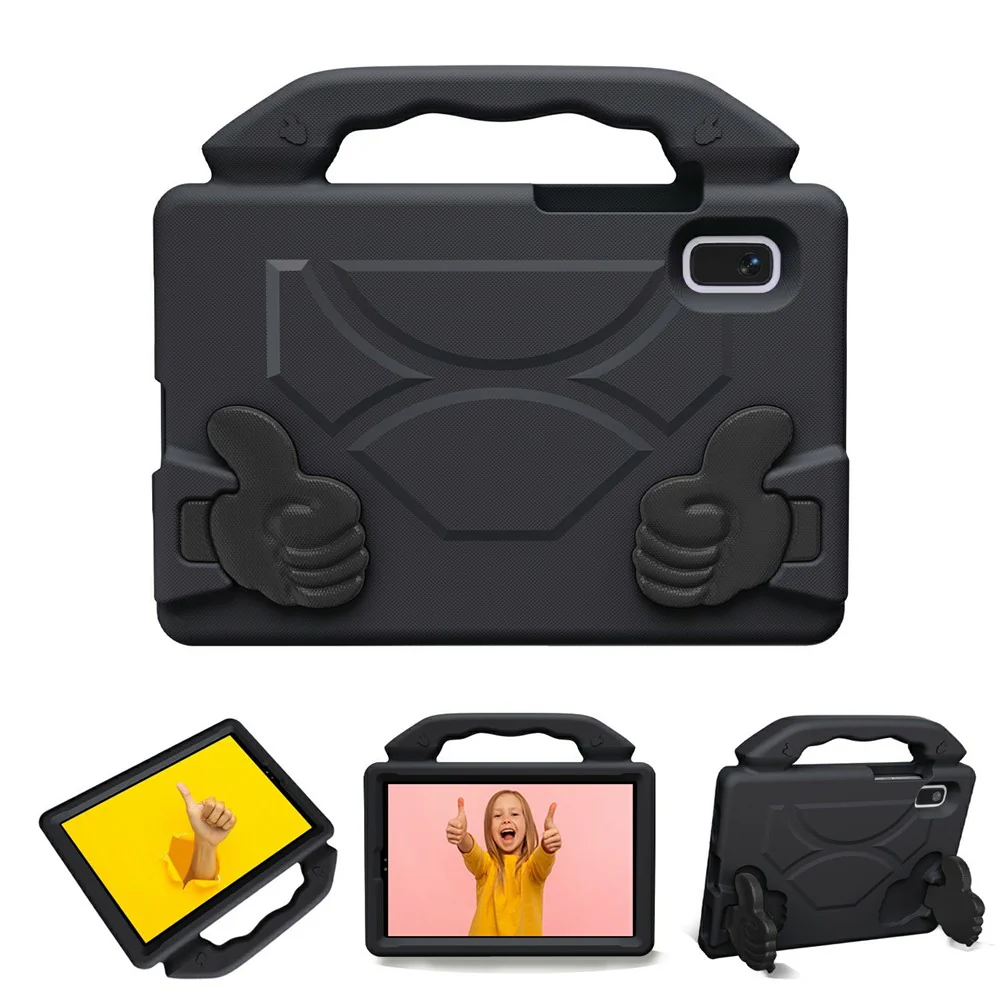 For Lenovo Tab M9 Case Ultra-Soft EVA Thumb Kickstand Tablet Cover - Black - Image 2