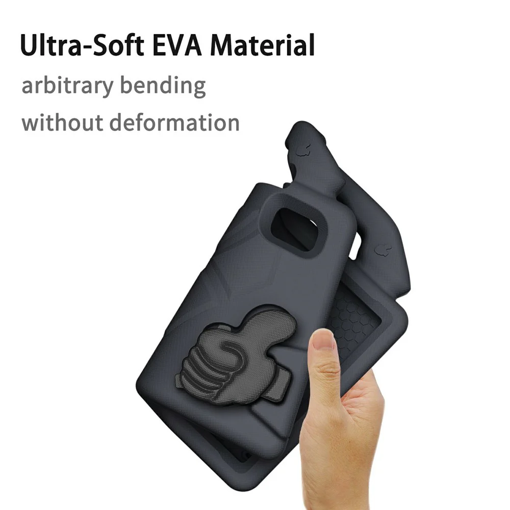 For Lenovo Tab M9 Case Ultra-Soft EVA Thumb Kickstand Tablet Cover - Black - Image 6