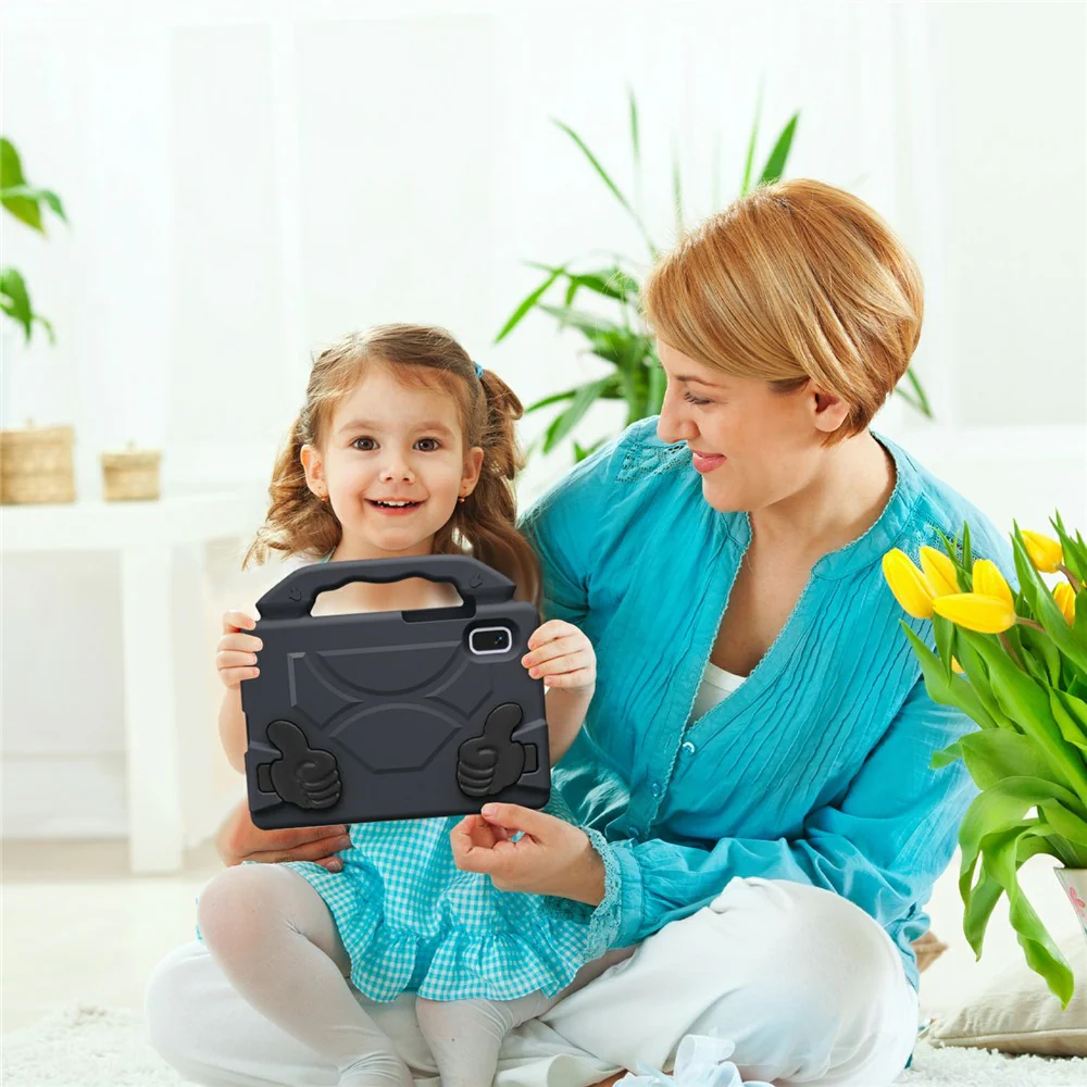 For Lenovo Tab M9 Case Ultra-Soft EVA Thumb Kickstand Tablet Cover - Black - Image 8
