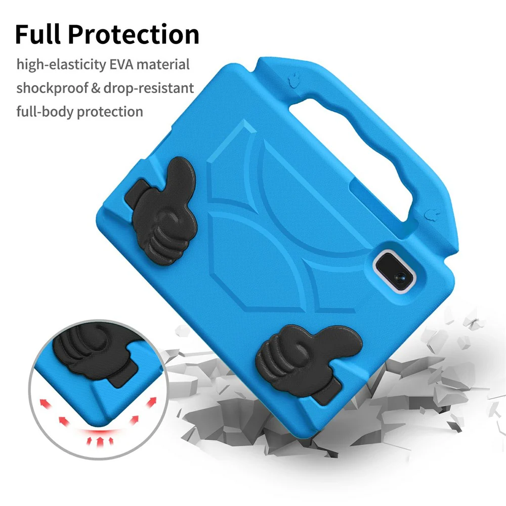 For Lenovo Tab M9 Case Ultra-Soft EVA Thumb Kickstand Tablet Cover - Blue - Image 3