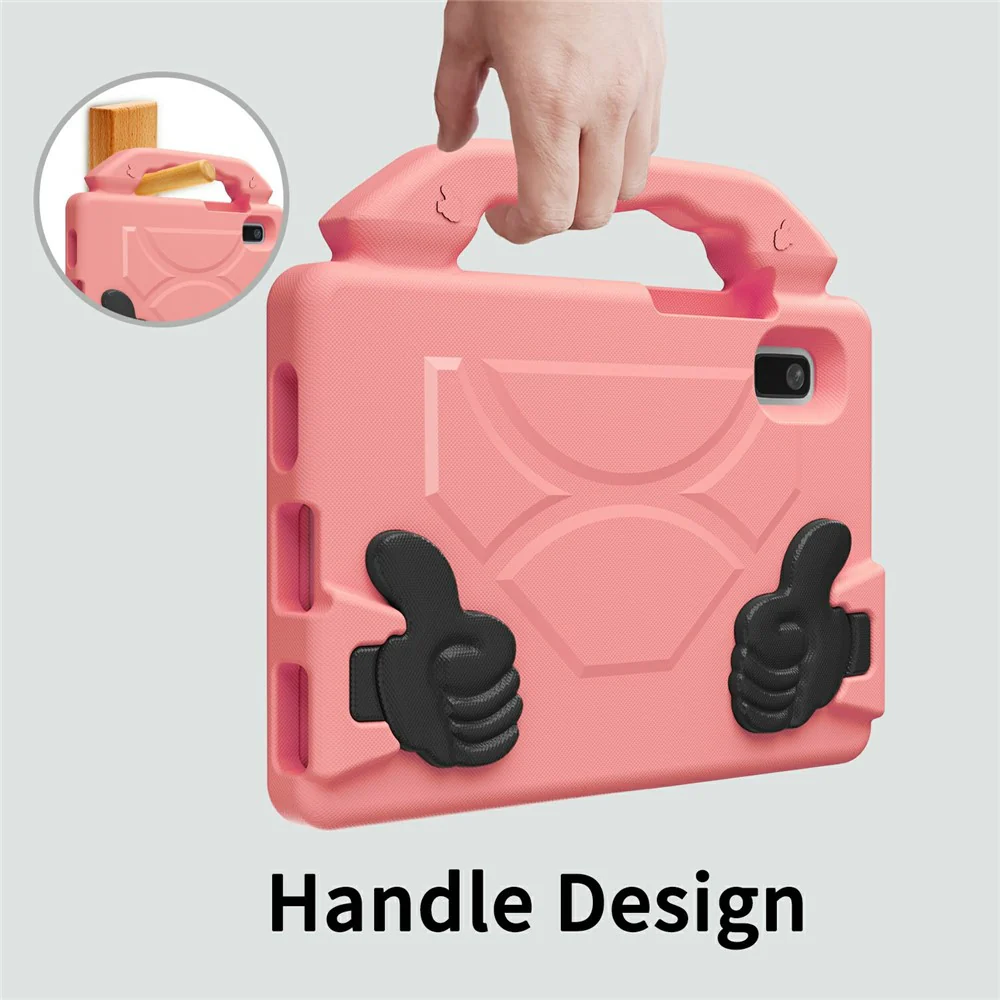 For Lenovo Tab M9 Case Ultra-Soft EVA Thumb Kickstand Tablet Cover - Deep Pink - Image 4