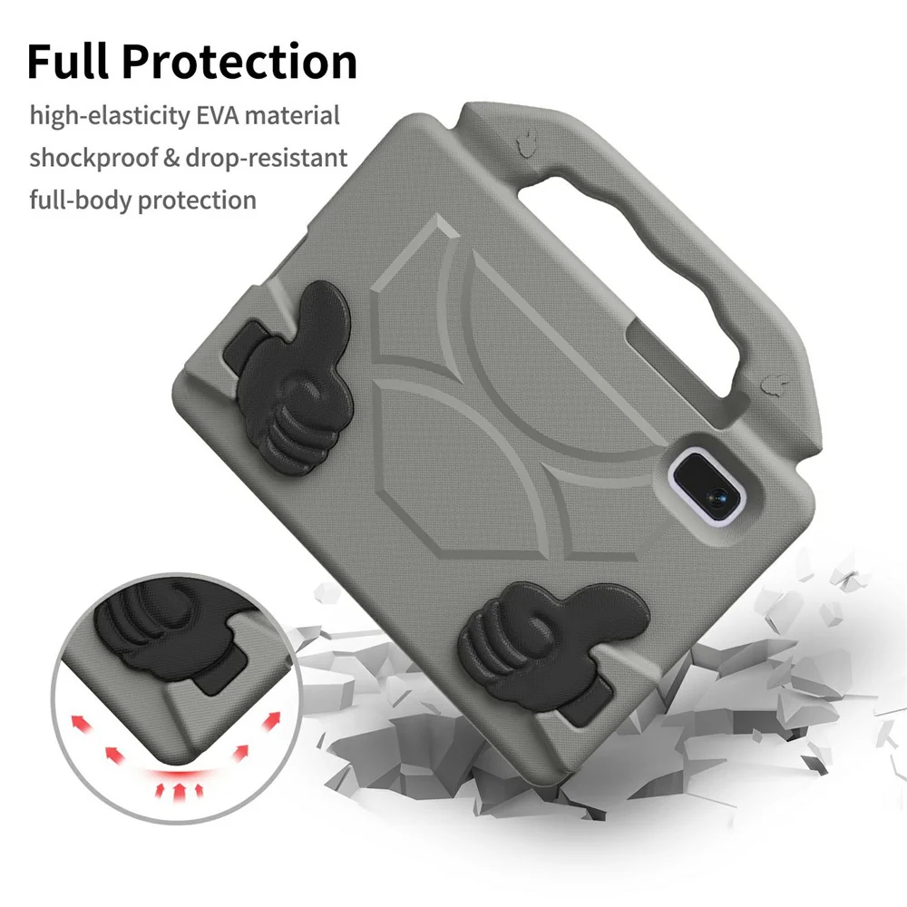 For Lenovo Tab M9 Case Ultra-Soft EVA Thumb Kickstand Tablet Cover - Grey - Image 3