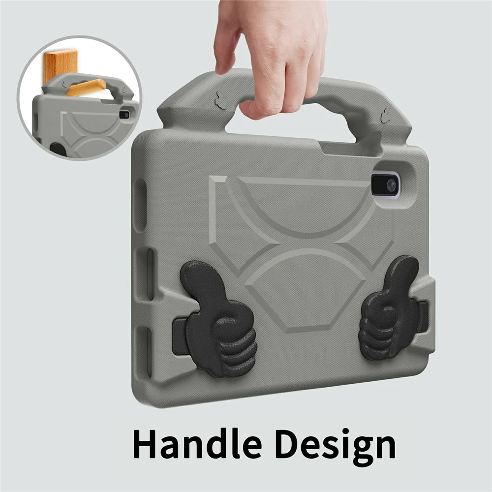 For Lenovo Tab M9 Case Ultra-Soft EVA Thumb Kickstand Tablet Cover - Grey - Image 4