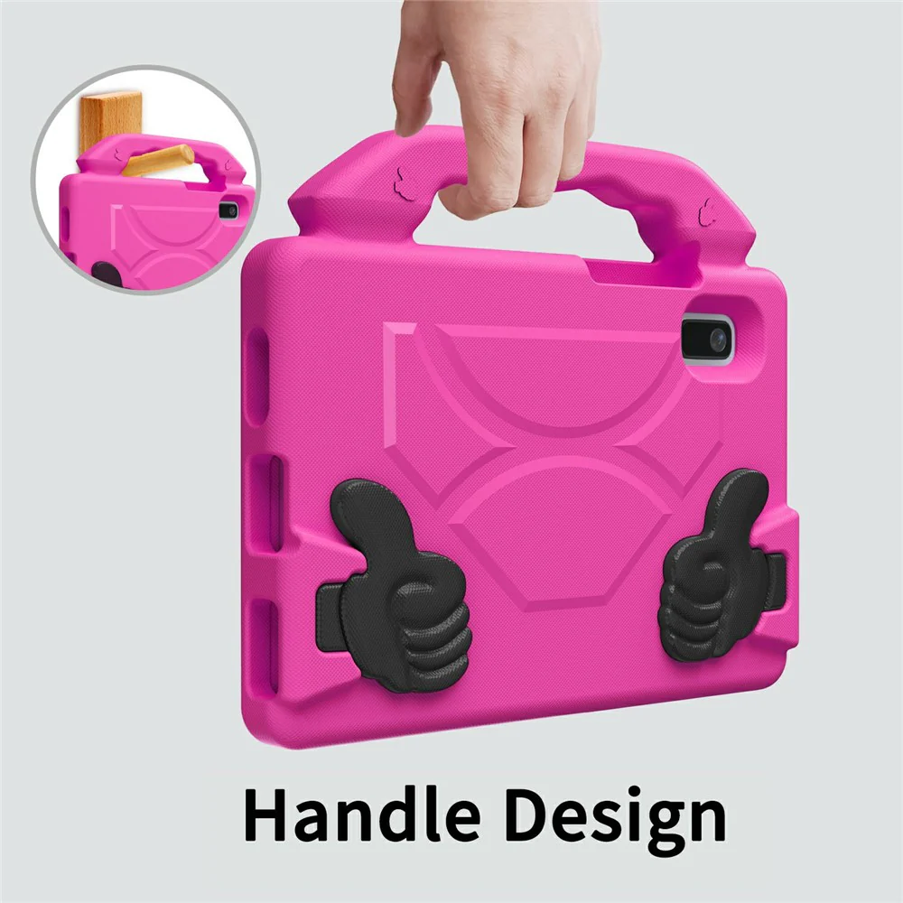 For Lenovo Tab M9 Case Ultra-Soft EVA Thumb Kickstand Tablet Cover - Rose - Image 4