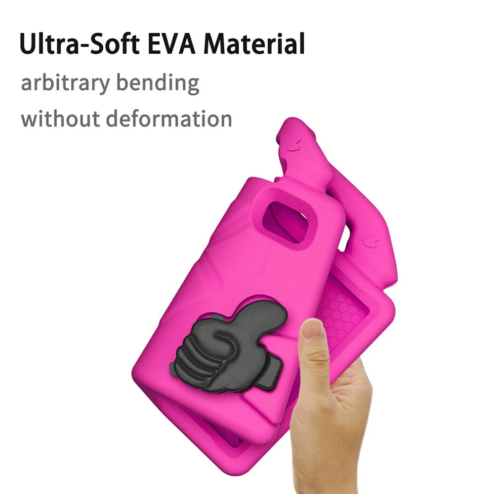 For Lenovo Tab M9 Case Ultra-Soft EVA Thumb Kickstand Tablet Cover - Rose - Image 6