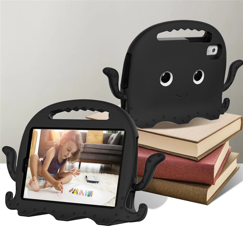 For Lenovo Tab M9 EVA Case Cartoon Octopus Hand Grip Tablet Cover with Shoulder Strap - Black - Image 4