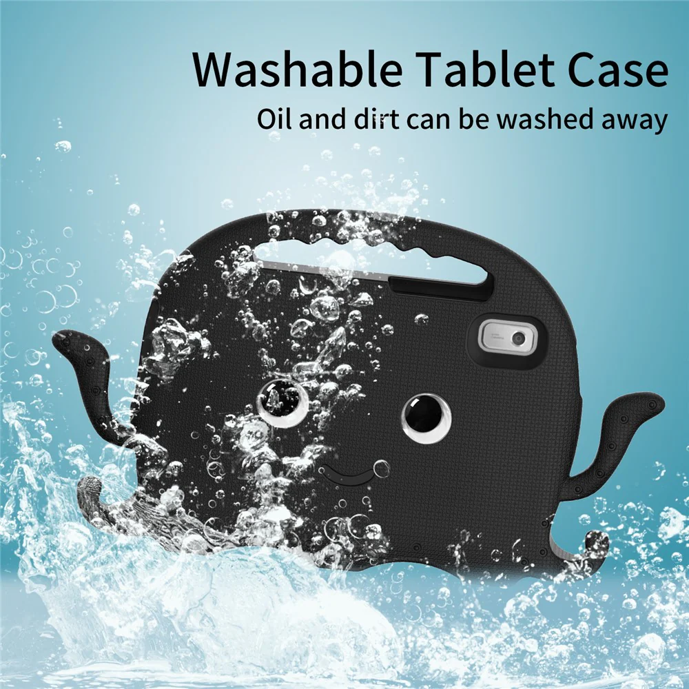 For Lenovo Tab M9 EVA Case Cartoon Octopus Hand Grip Tablet Cover with Shoulder Strap - Black - Image 5