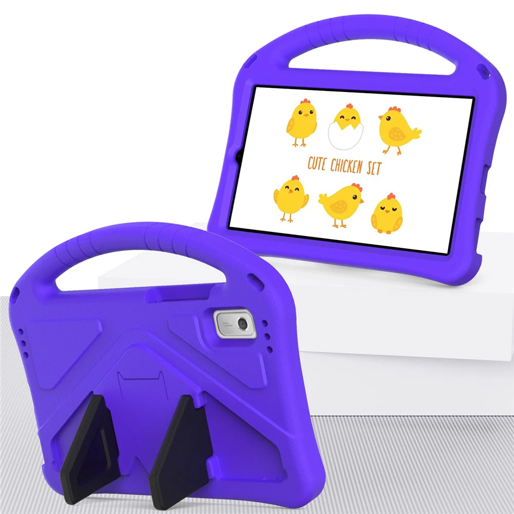 For Lenovo Tab M9 Handle Design Tablet Case Kickstand Shockproof EVA Protective Cover - Purple - Image 2