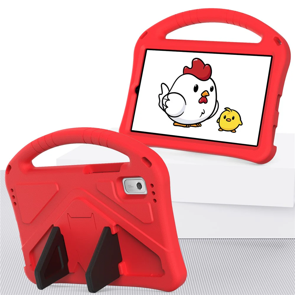 For Lenovo Tab M9 Handle Design Tablet Case Kickstand Shockproof EVA Protective Cover - Red - Image 2