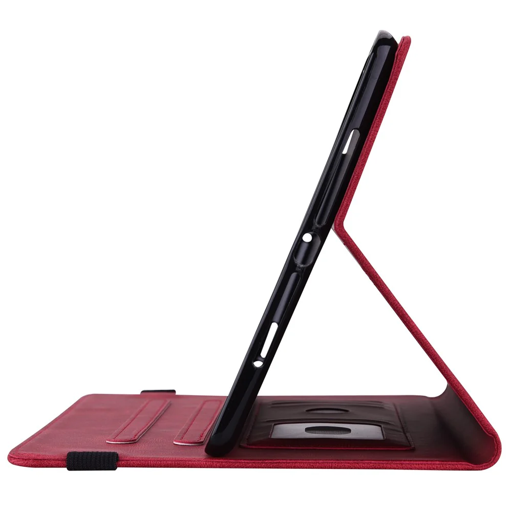 For Lenovo Tab M9 Imprinted Butterfly Flower PU Leather Card Holder Stand Tablet Case with Pen Loop - Red - Image 7