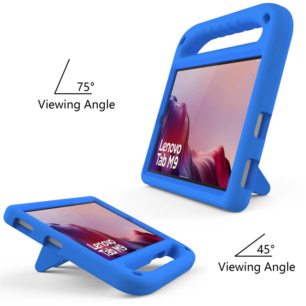 For Lenovo Tab M9 Kickstand Tablet Case Hand Grip EVA Shockproof Cover - Blue - Image 2