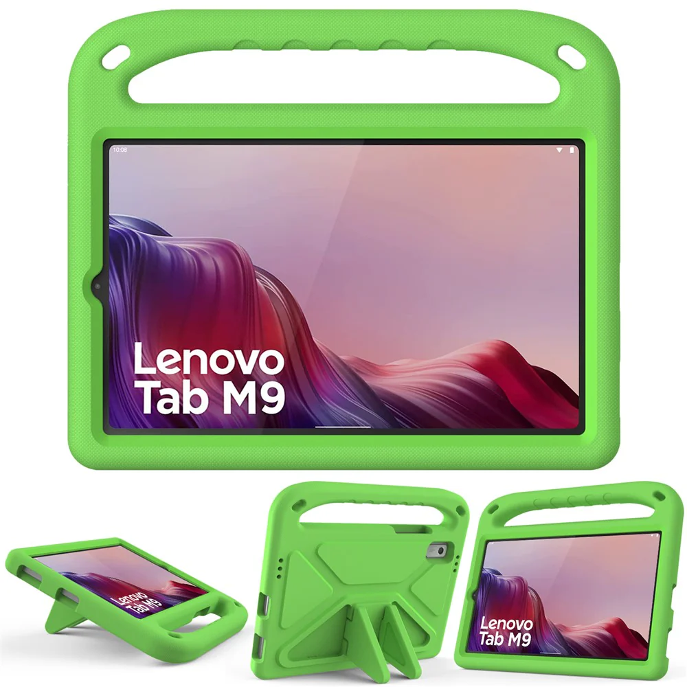 For Lenovo Tab M9 Kickstand Tablet Case Hand Grip EVA Shockproof Cover - Green - Image 6
