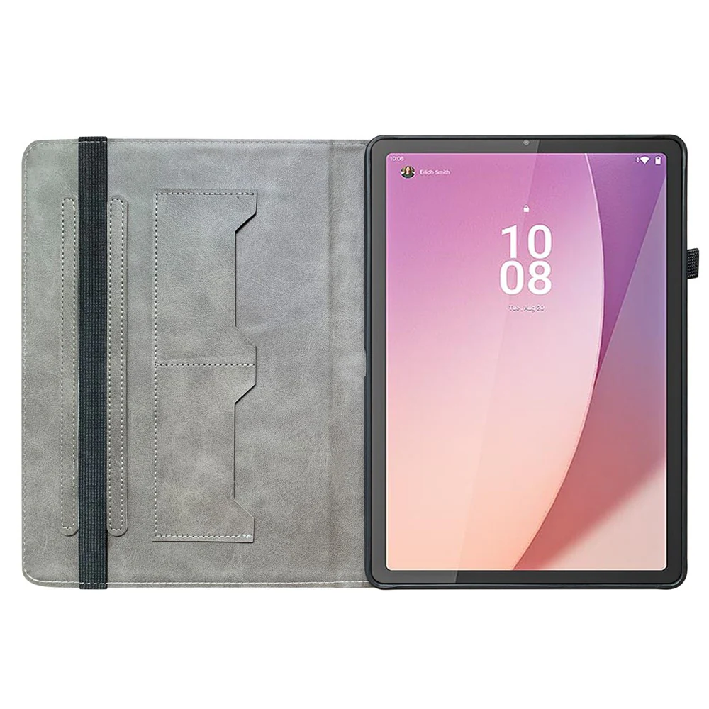 For Lenovo Tab M9 Leather Case Pattern Printed Stand Tablet Cover with Card Slots - Lion Head - Image 3
