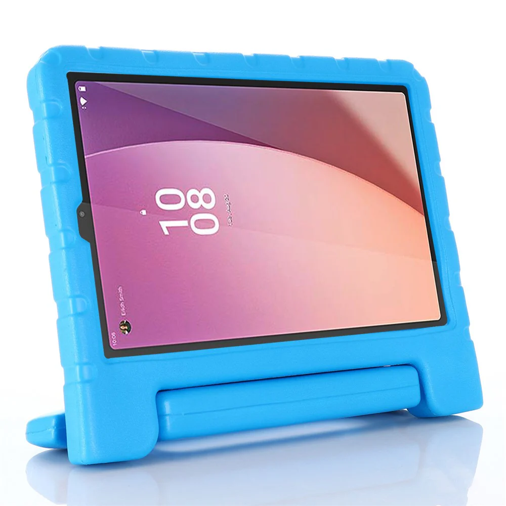 For Lenovo Tab M9 Protective EVA Case Anti-Fall Tablet Cover Shockproof Case with Kickstand Handle - Blue - Image 3