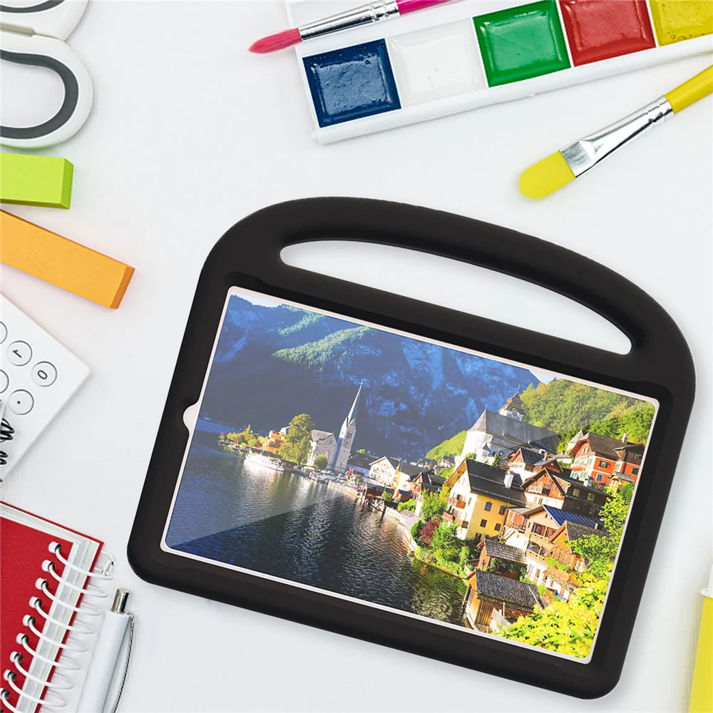 For Lenovo Tab M9 Sparrow Style EVA Case Foldable Kickstand Tablet Protective Cover with Portable Handle - Black - Image 6