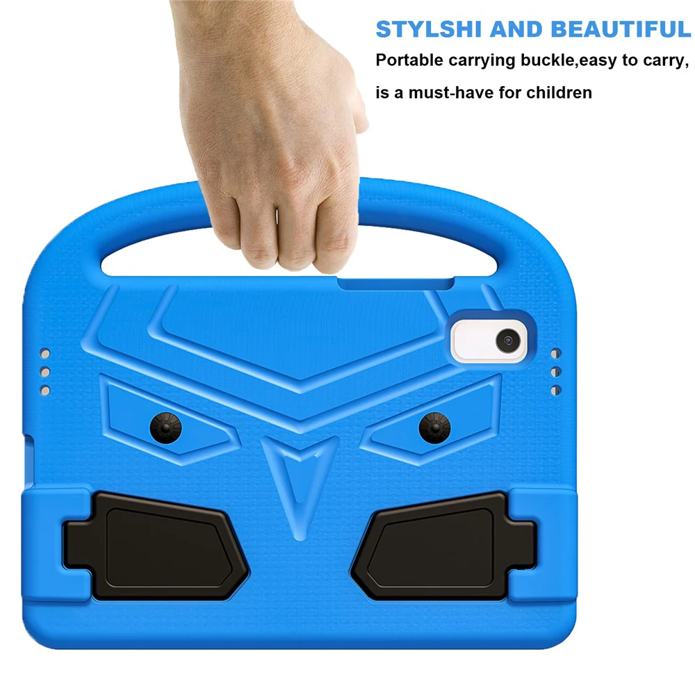 For Lenovo Tab M9 Sparrow Style EVA Case Foldable Kickstand Tablet Protective Cover with Portable Handle - Blue - Image 4