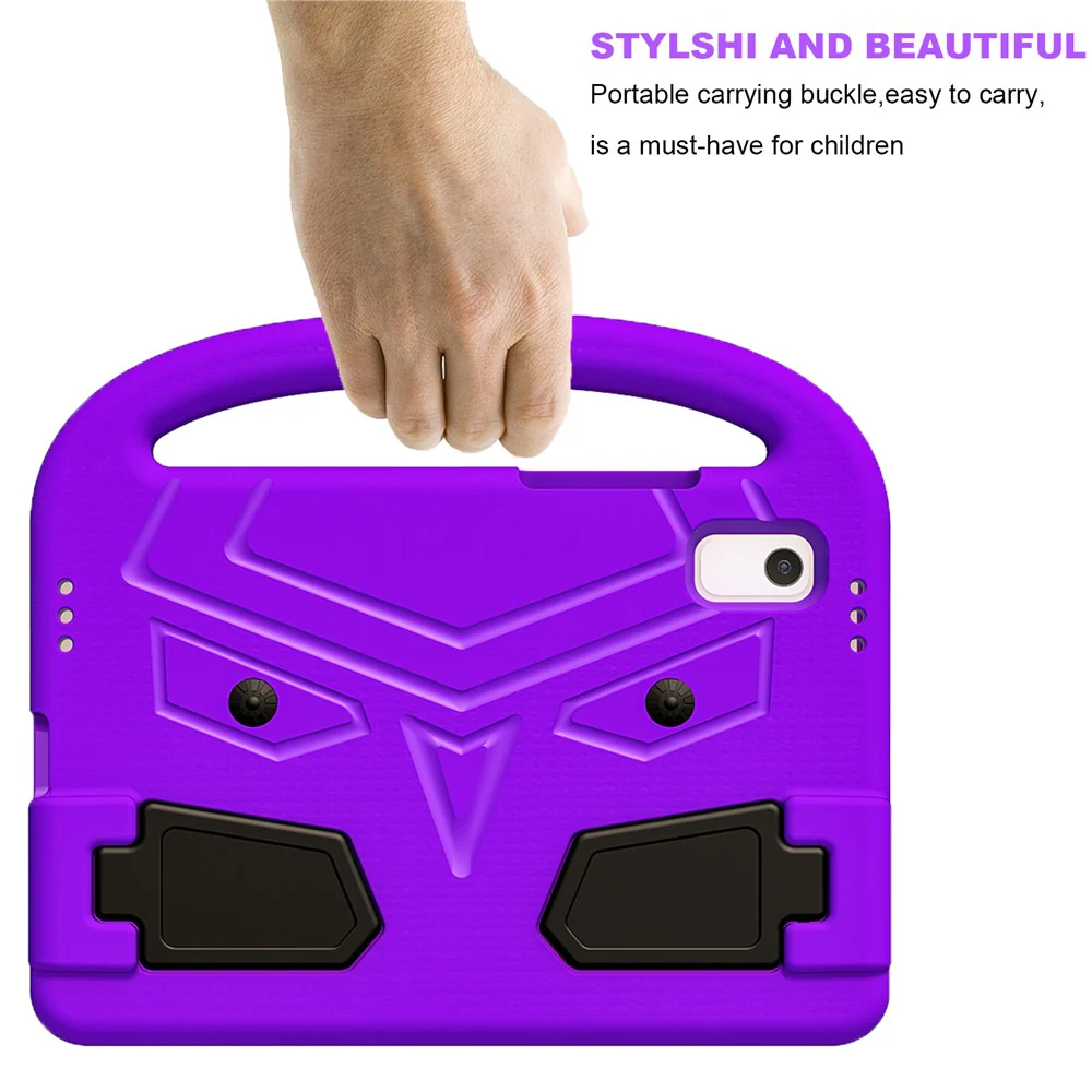For Lenovo Tab M9 Sparrow Style EVA Case Foldable Kickstand Tablet Protective Cover with Portable Handle - Purple - Image 4