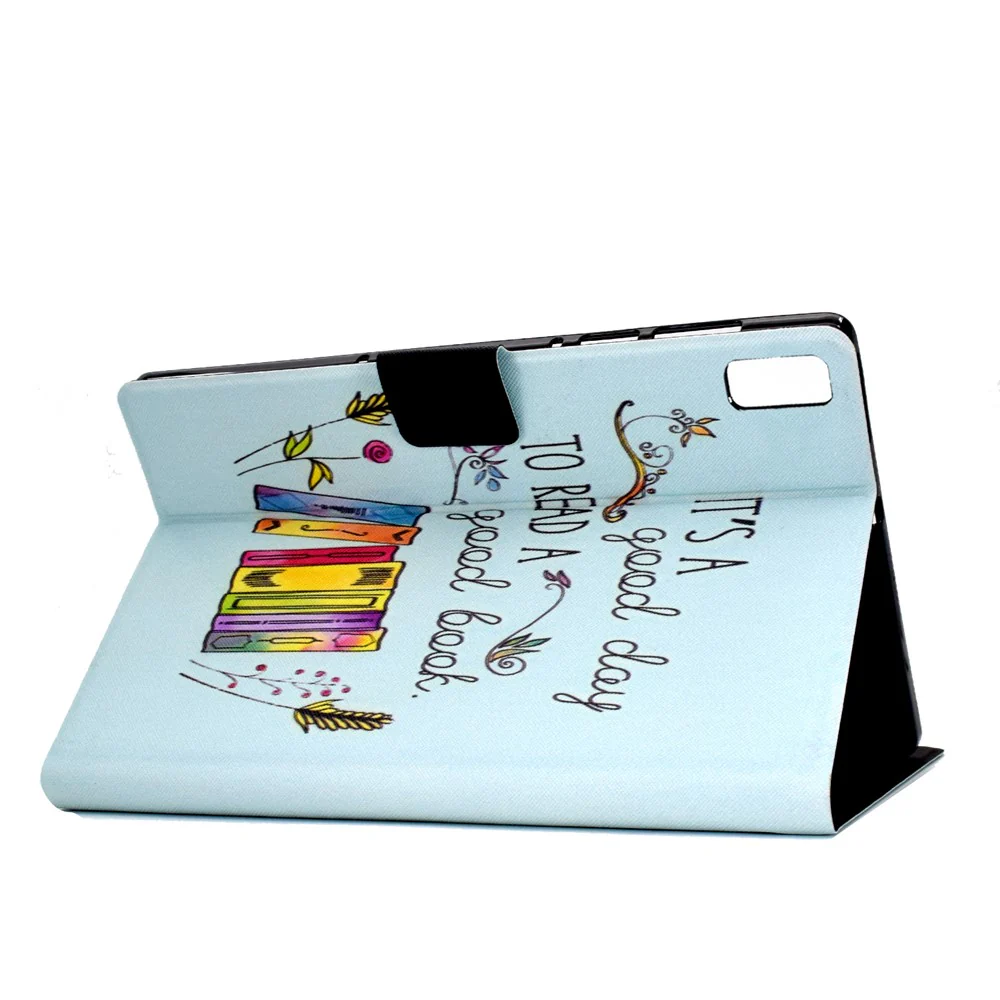 For Lenovo Tab M9 TB-310FU A3 Pattern Printing Stand Case PU Leather Card Slot Tablet Cover - Colorful Books - Image 5