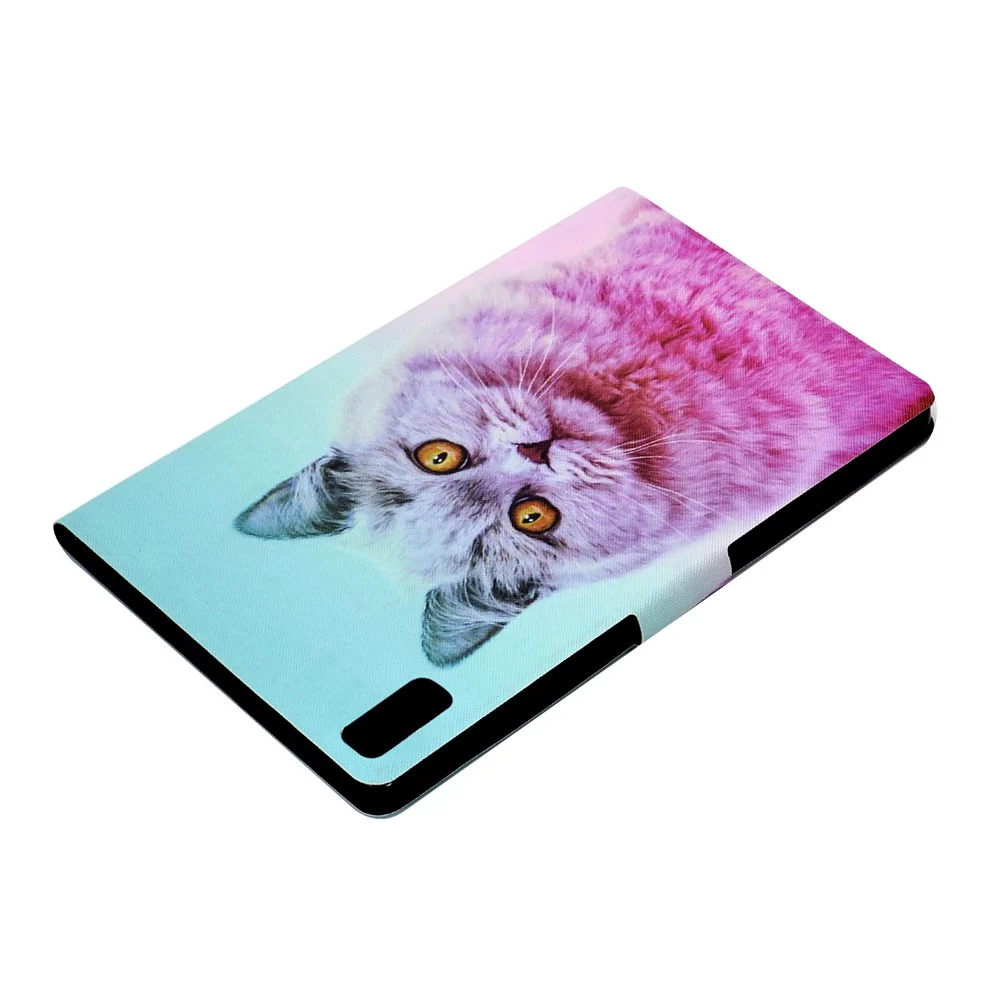 For Lenovo Tab M9 TB-310FU A3 Pattern Printing Stand Case PU Leather Card Slot Tablet Cover - Pink Cat - Image 7