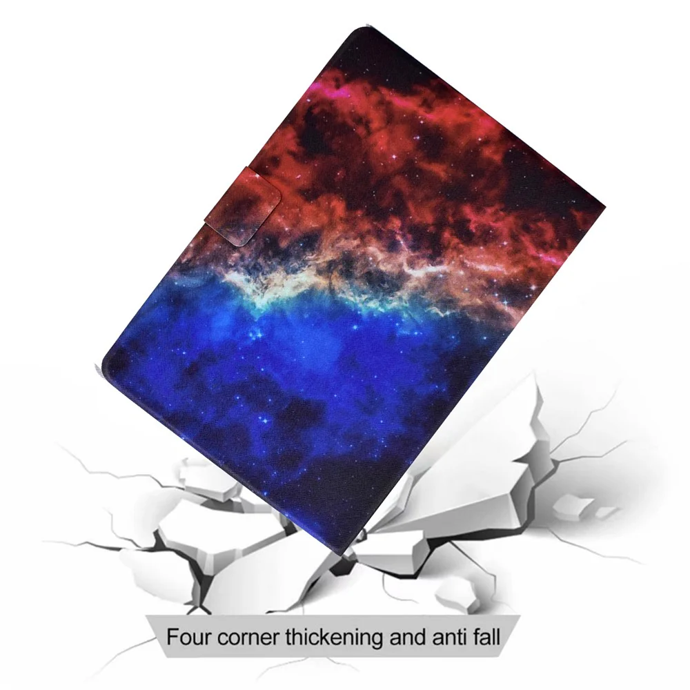 For Lenovo Tab M9 TB-310FU A3 Pattern Printing Stand Case PU Leather Card Slot Tablet Cover - Starry Sky - Image 8