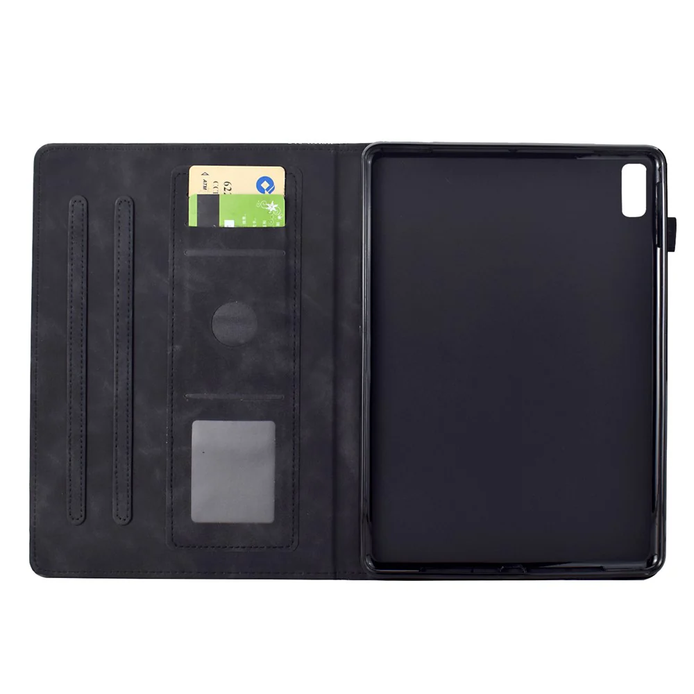 For Lenovo Tab M9 TB-310FU Case Cats Imprinted PU Leather Card Slots Tablet Cover - Black - Image 2