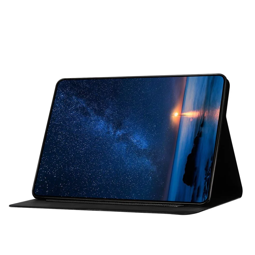 For Lenovo Tab M9 TB-310FU Case Couple Cat Imprinted Microfiber Leather Smart Tablet Cover - Black - Image 4