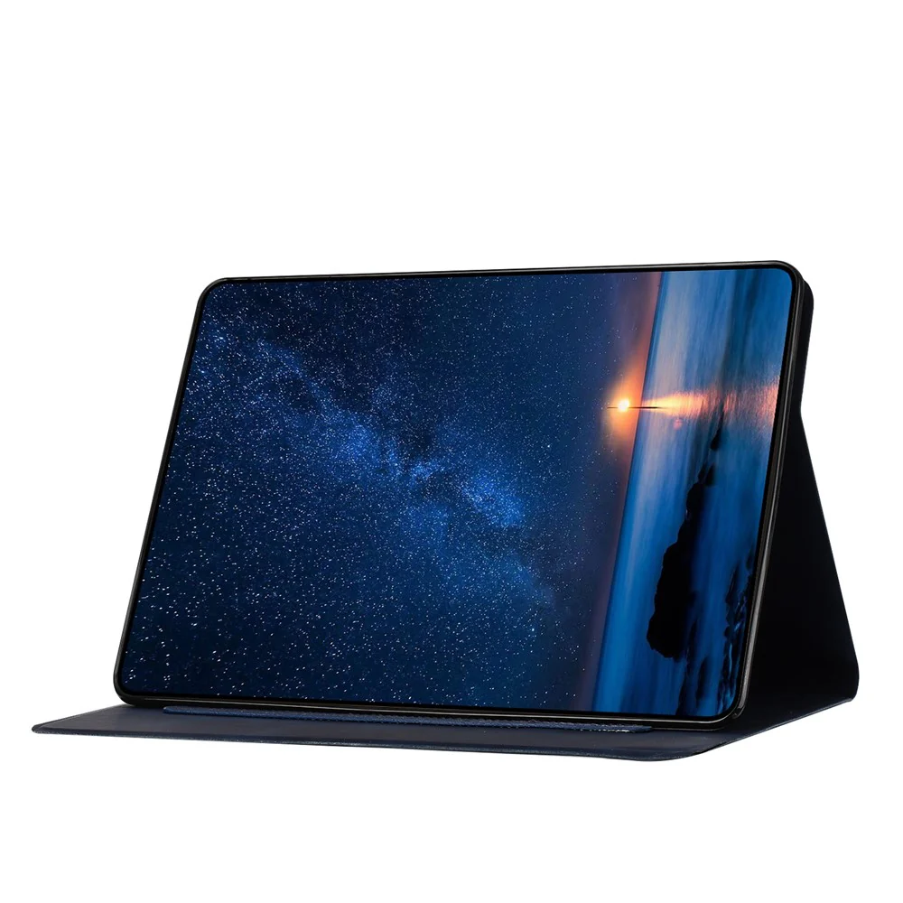 For Lenovo Tab M9 TB-310FU Case Couple Cat Imprinted Microfiber Leather Smart Tablet Cover - Blue - Image 4
