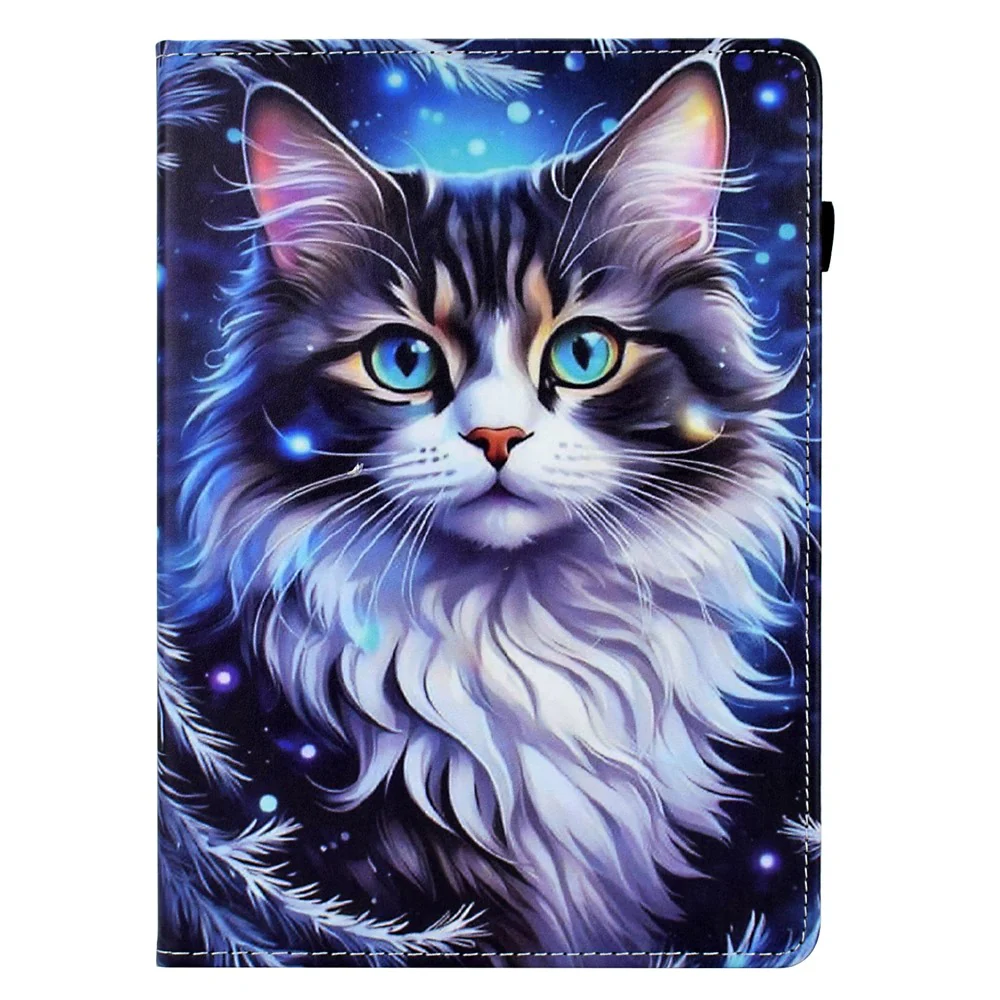 For Lenovo Tab M9 TB-310FU Case Pattern Printing Tablet Cover Shockproof Leather Card Holder Stand Case - Cat - Image 7