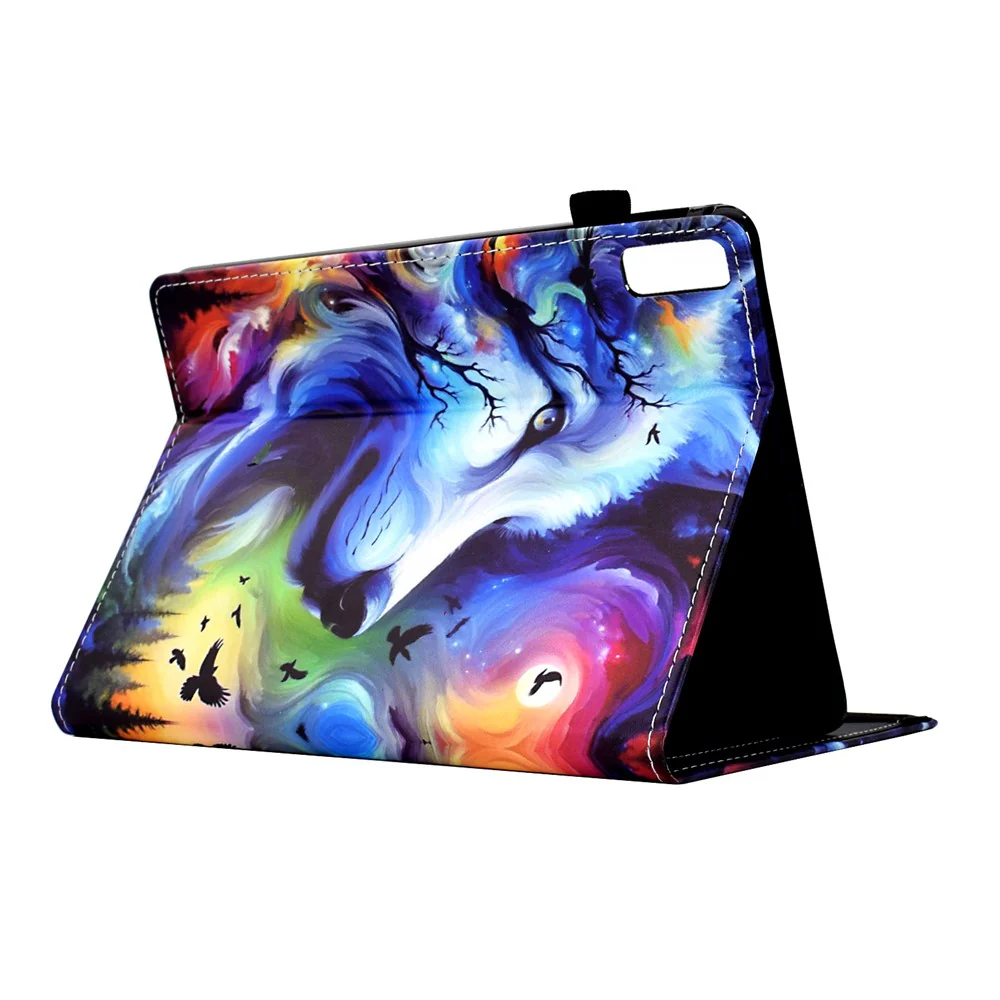 For Lenovo Tab M9 TB-310FU Case Pattern Printing Tablet Cover Shockproof Leather Card Holder Stand Case - Dog - Image 2