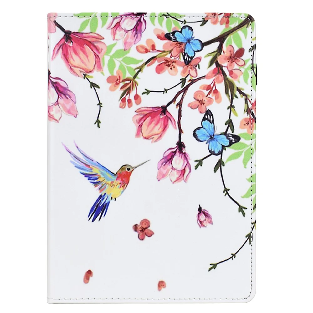 For Lenovo Tab M9 TB-310FU Case Pattern Printing Tablet Cover Shockproof Leather Card Holder Stand Case - Flowers And Birds - Image 7