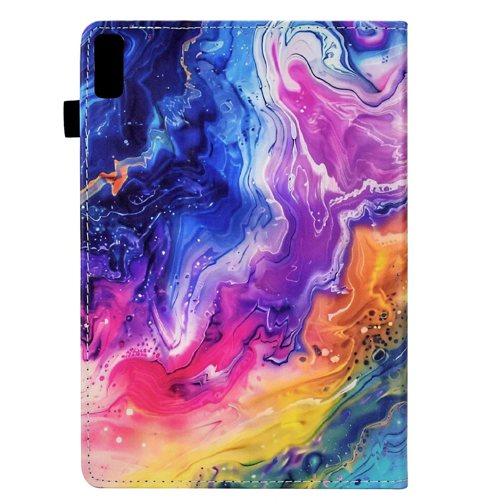 For Lenovo Tab M9 TB-310FU Case Pattern Printing Tablet Cover Shockproof Leather Card Holder Stand Case - Marble Pattern - Image 8