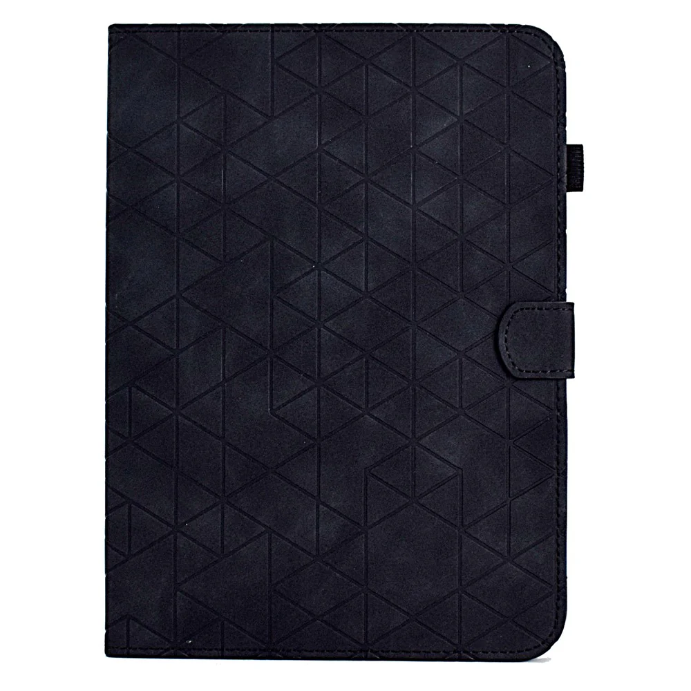 For Lenovo Tab M9 TB-310FU Case Rhombus Imprinted Stand Leather Tablet Cover - Black - Image 8