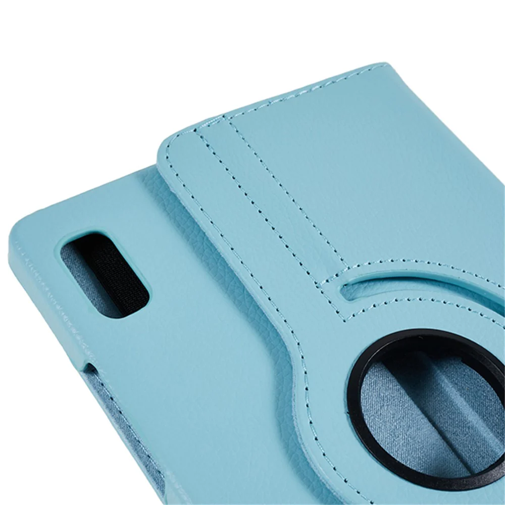 For Lenovo Tab M9 TB-310FU Protective Case 360-Degree Rotating PU Leather Cover with Elastic Band - Baby Blue - Image 8