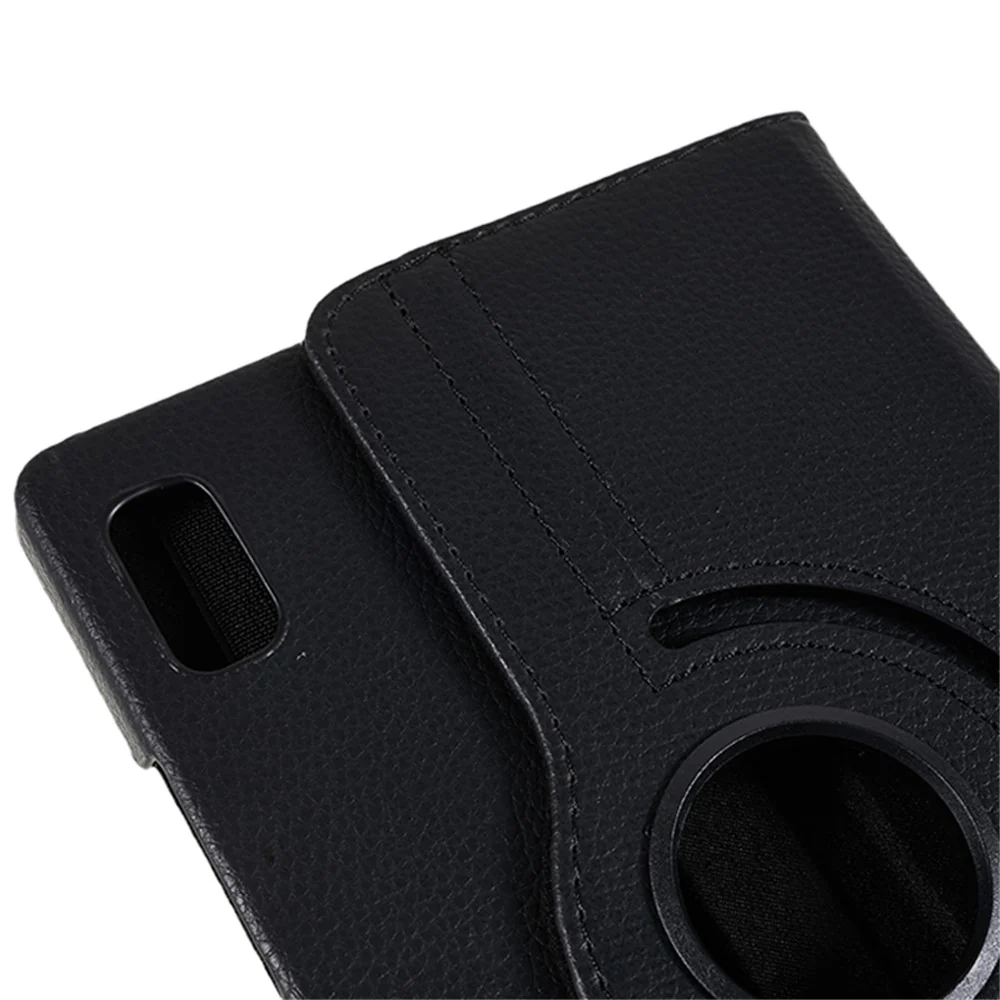 For Lenovo Tab M9 TB-310FU Protective Case 360-Degree Rotating PU Leather Cover with Elastic Band - Black - Image 8