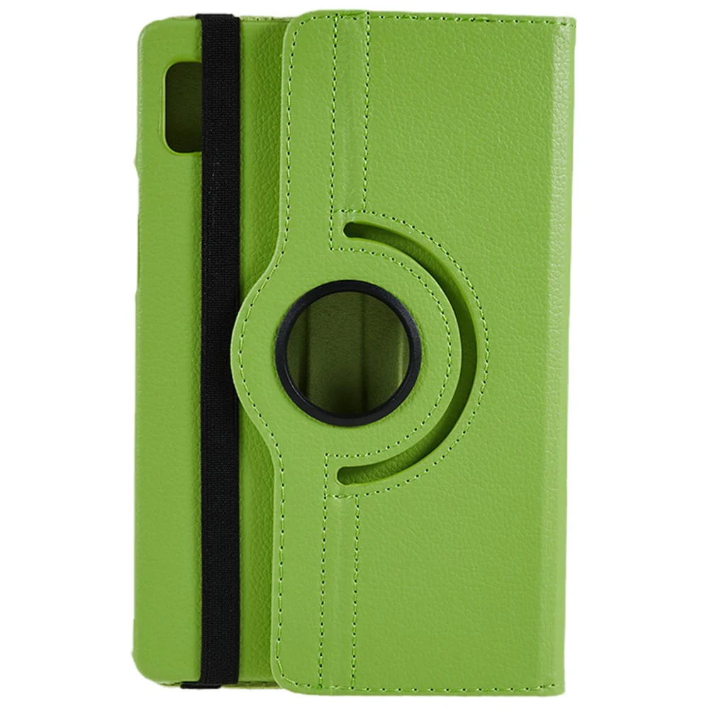 For Lenovo Tab M9 TB-310FU Protective Case 360-Degree Rotating PU Leather Cover with Elastic Band - Green - Image 3