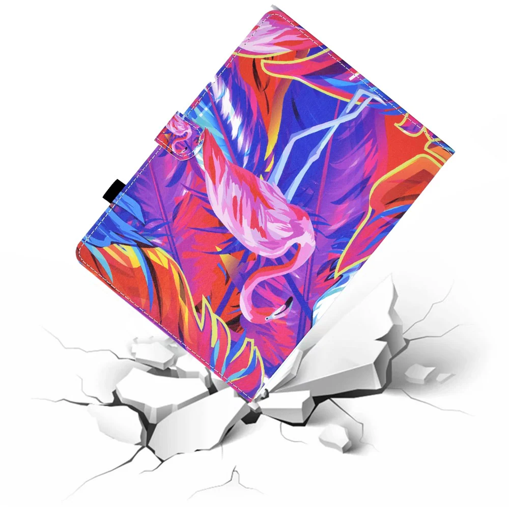 For Lenovo Tab M9 TB-310FU PU Leather Tablet Case A2 Pattern Printing Stand Card Slot Cover - Bird - Image 8
